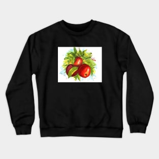 Watercolor Apples On A Tree Crewneck Sweatshirt